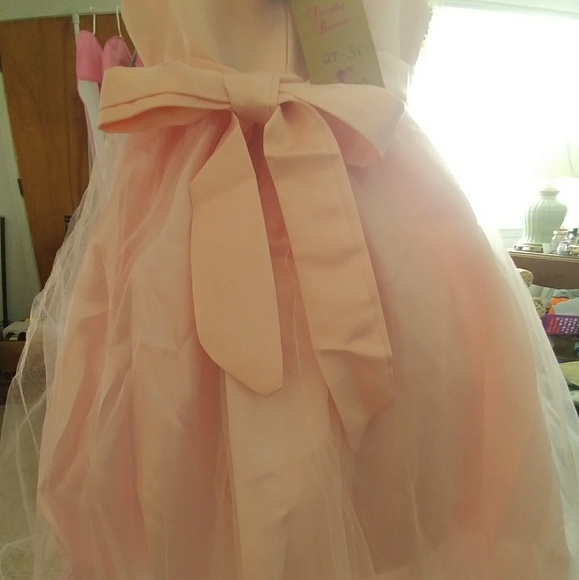 TODDLER GIRLS PINK SEAQUIN & TULLE DRESS - Picture 3 of 3